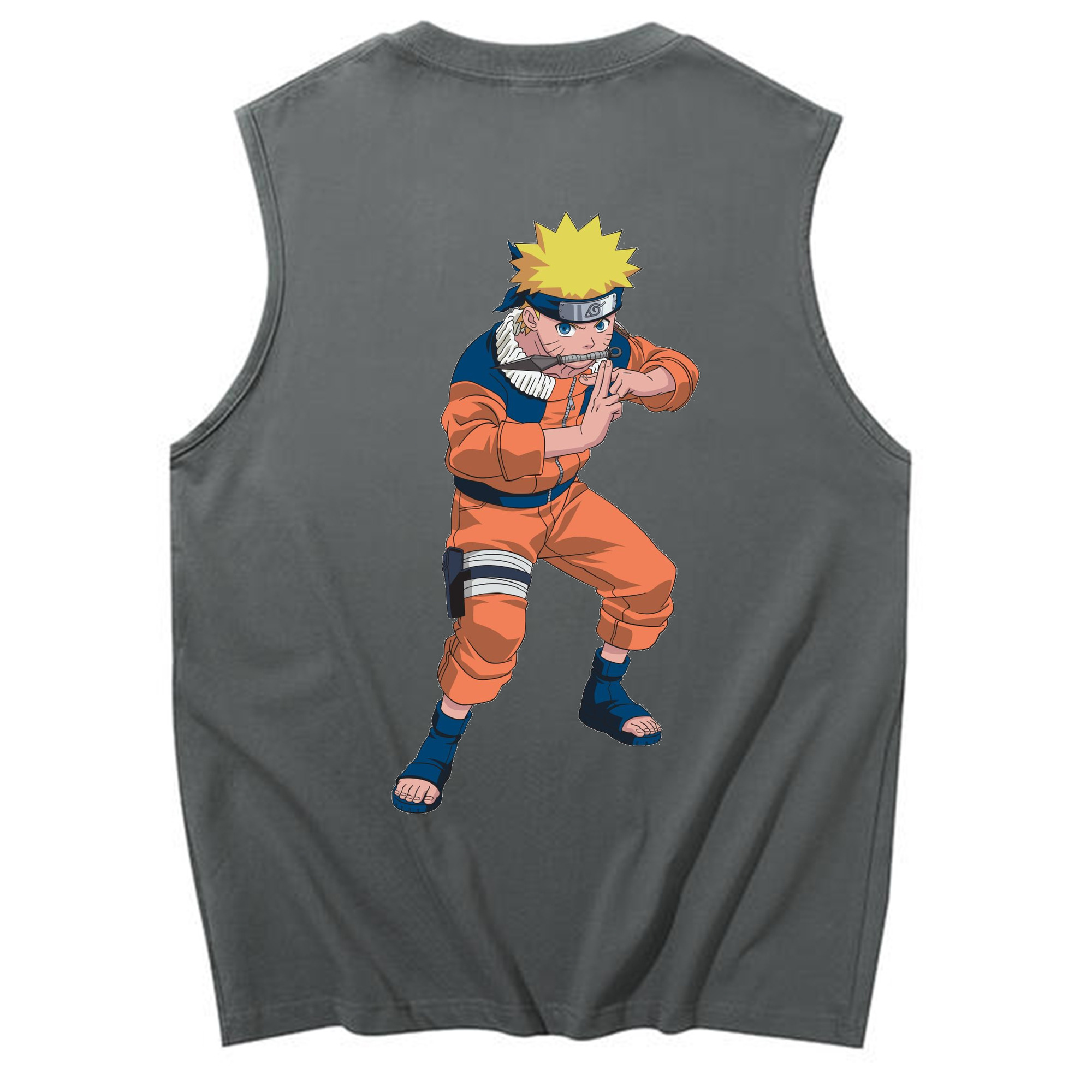 （画像用） NARUTO -ナルト- うずまき ナルト Uzumaki Naruto コットン100％タンクトップ（背面プリント）